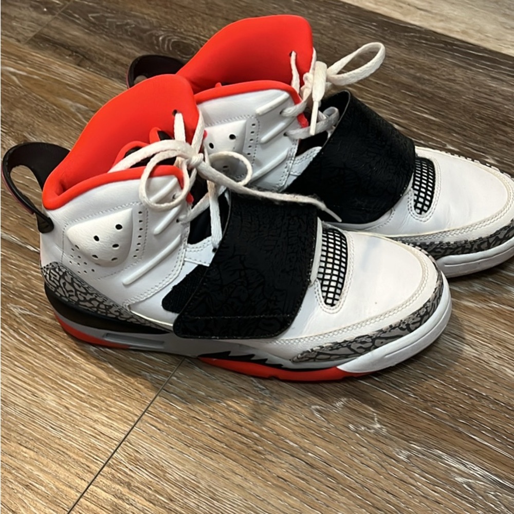 Jordan Kids Sneakers - White, Black, and Red